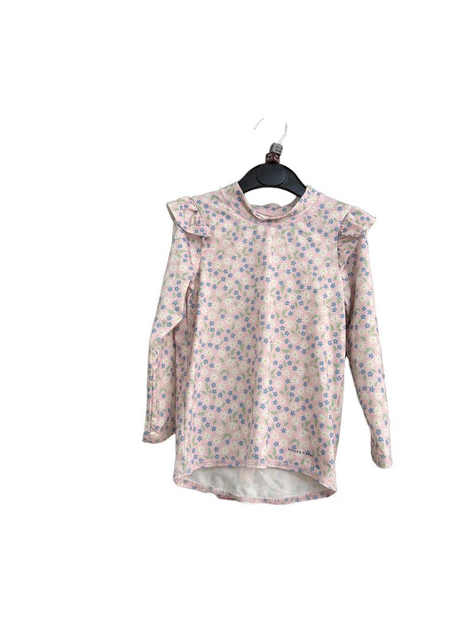 Preloved Polarn O. Pyret - Pink Floral Sun Protection Swim Shirt (12-18m, 18-24m)