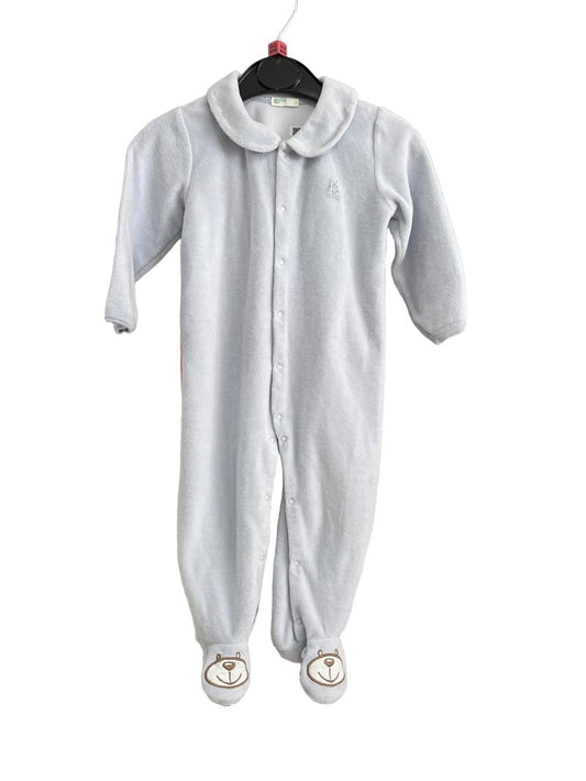 Preloved Benetton Baby - Blue Sleepsuit (0-3m) - Onesie