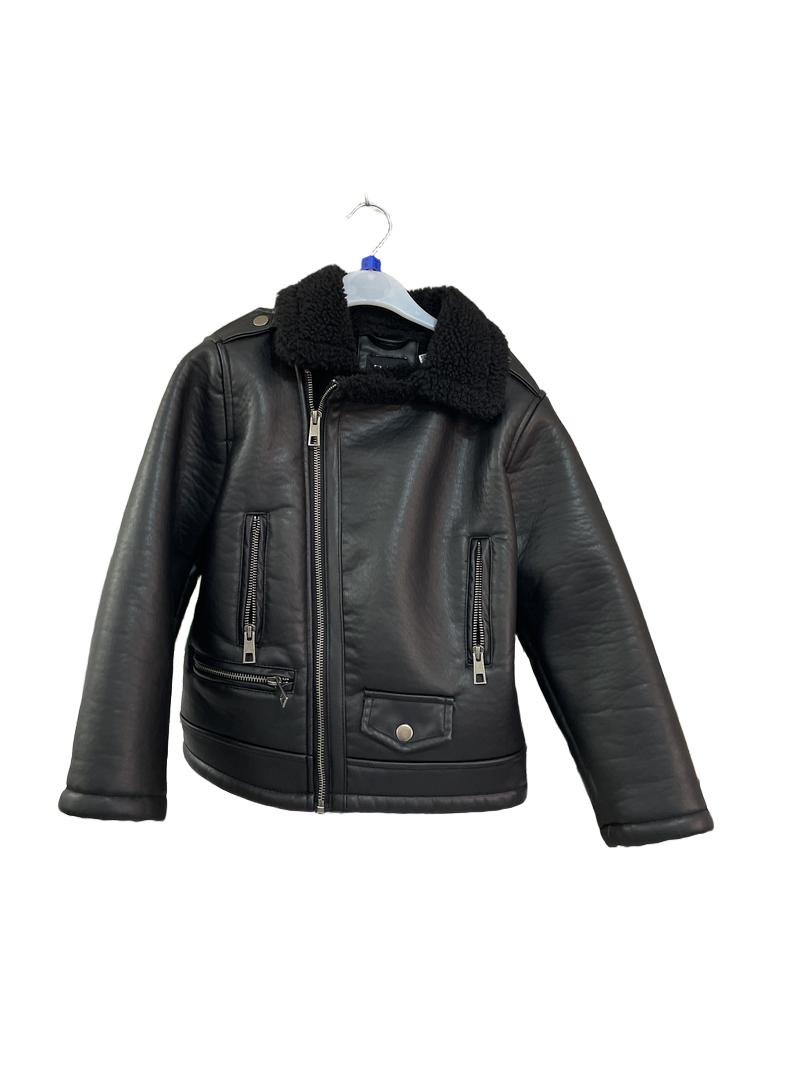 Preloved Zara - Black Bomber Motorcycle Jacket (6-7y)