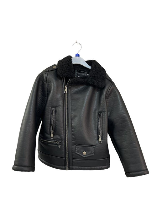 Preloved Zara - Black Bomber Motorcycle Jacket (6-7y)