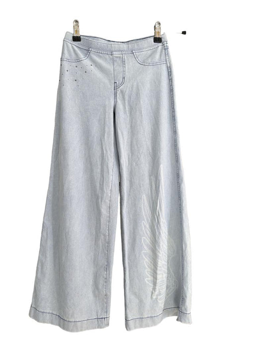 Preloved H&M - Light Blue Wing Pattern Blue Jeans (9-10y)
