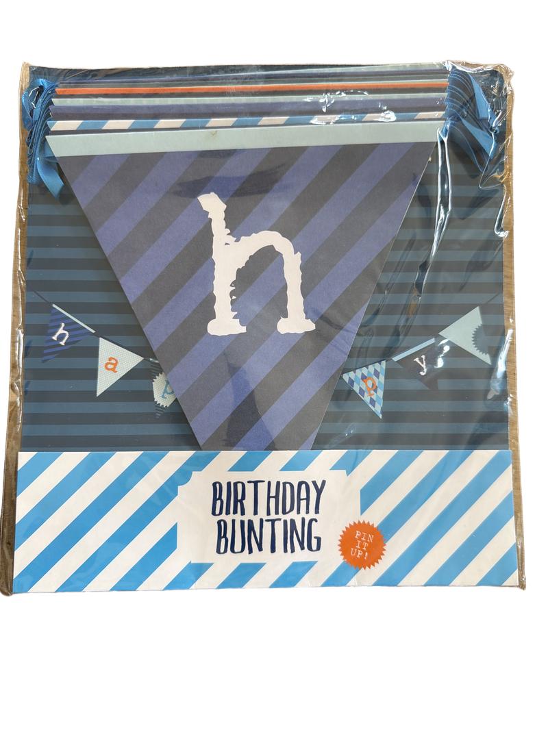 Preloved Talking Tables - Blue Happy Birthday Bunting.
