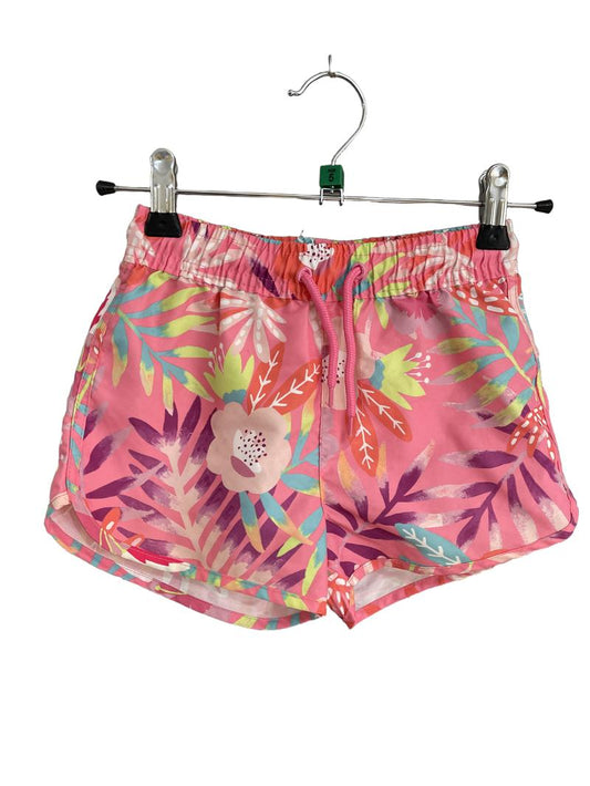 Preloved Unknown Brand - Pink Floral Swim Shorts (5-6y)