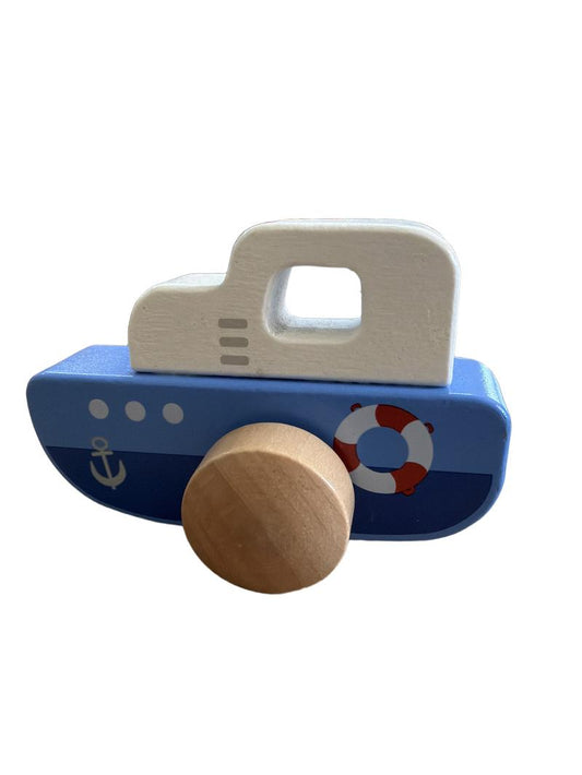 Preloved Toys - Wooden Rolling Boat - Argos