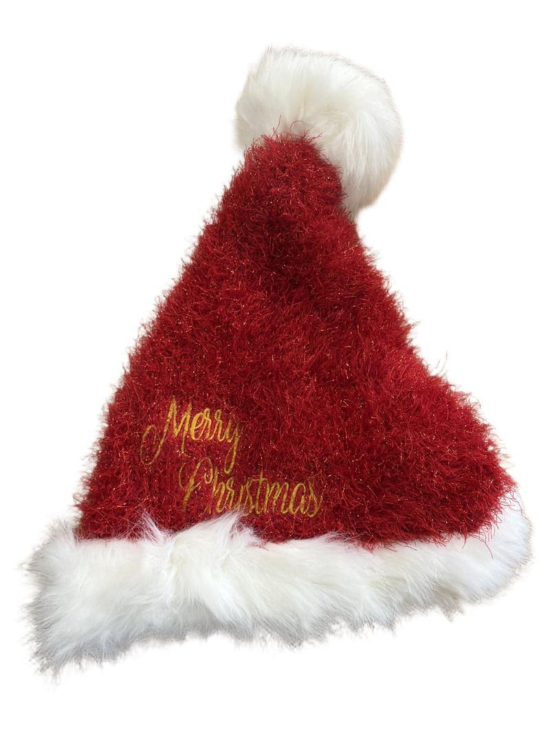 Preloved F&F - Sparkly Santa Hat, Merry Christmas. (One Size)