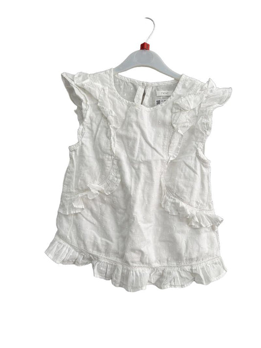 Preloved Next - White Cotton Lightweight Sleeveless Top (8-9y)