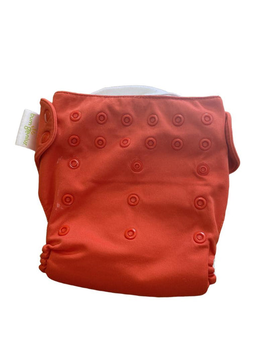 Preloved BumGenius - Plain Red Reusable Nappy.