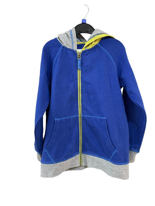 Preloved Mini Boden - Blue Gray Yellow Colour Block Zip Hoodie (6-7y)