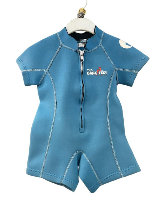 Preloved Two Bare Feet - Swimwear - Turquoise Blue Shorty Wetsuit (6-12m, 12-18m)