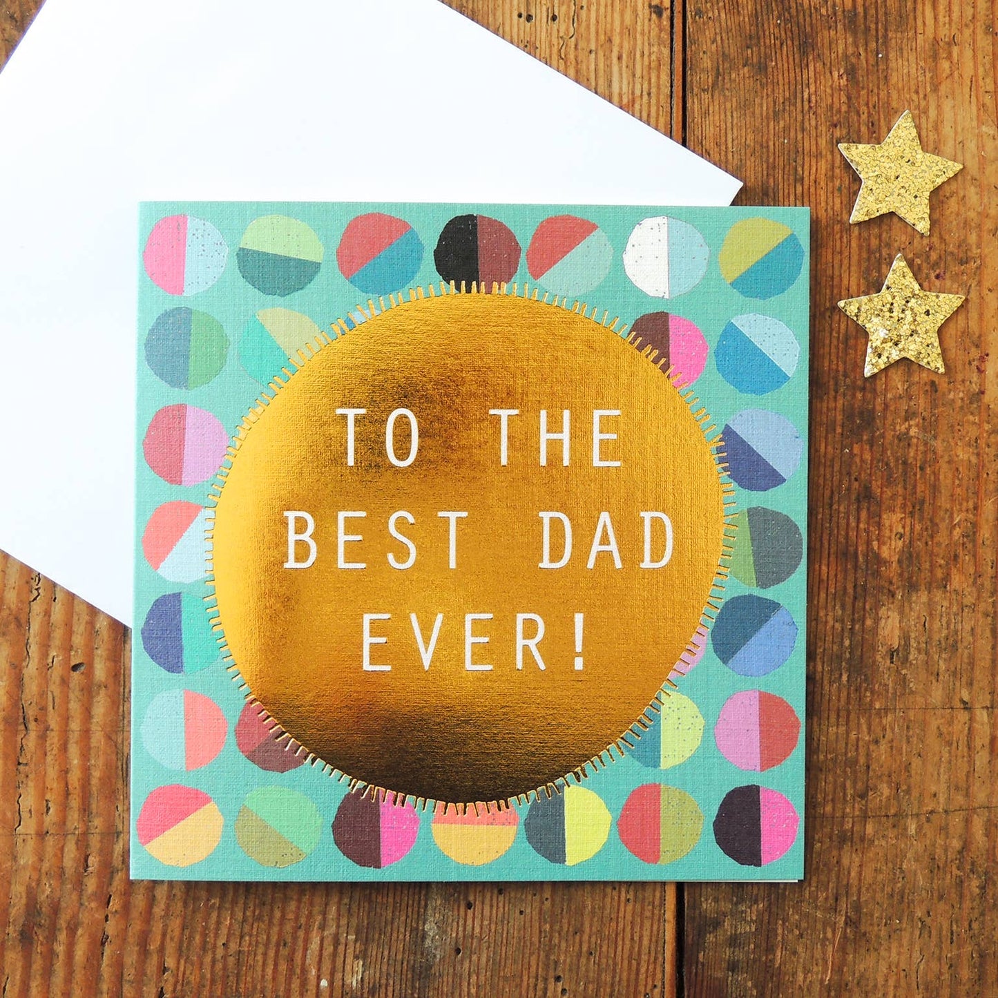 MLC06 Gold Foiled To The Best Dad Ever! Card