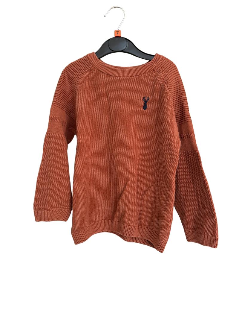 Preloved Next - Orange Textured Knit Jumper. (4-5y)
