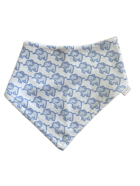 Preloved Jojo Maman Bebe - Dribble Bib - Blue Elephant.