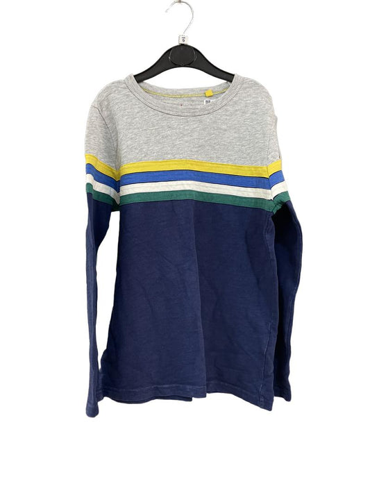 Preloved Boden - Gray Multicolour Stripe Long-sleeved T Shirt (9-10y)