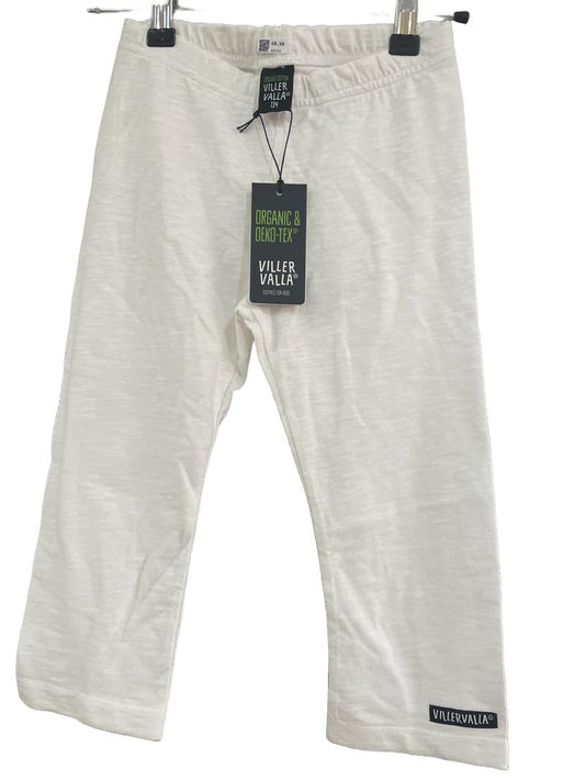 Preloved Villervalla - White Cropped Leggings, 134 Cm, NEW With Tags (9-10y) - Trousers