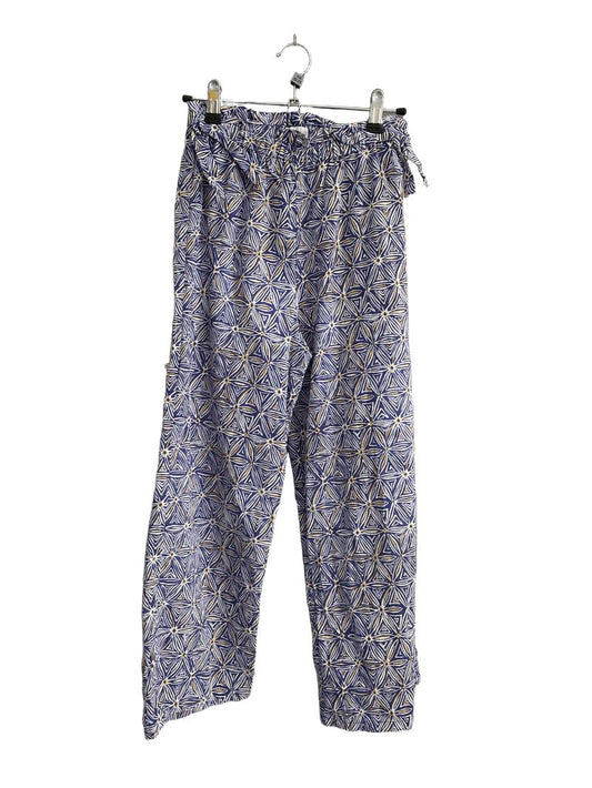 Preloved Mango - Blue Yellow White Lightweight Trousers (12-13y)
