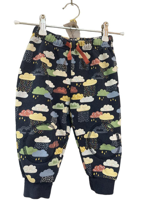 Preloved Frugi - Navy Raincloud Print Joggers (6-12m)