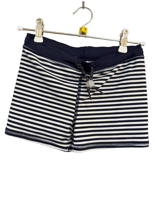 Preloved Marks & Spencer - Navy Blue Stripe Swim Trunks Shorts (7-8y)