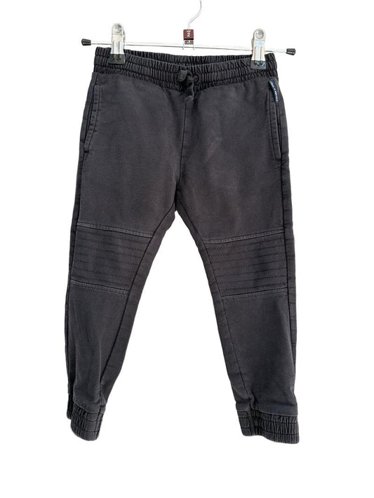 Preloved Polarn O. Pyret - Black Trousers Stitched Knee Detail. (2-3y)