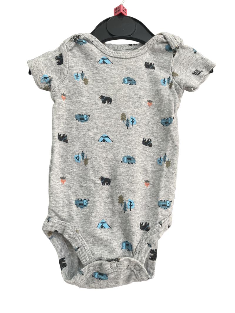 Preloved Carter's - Vest With Bears, Caravan, Tent, Tree Design (0-3m)