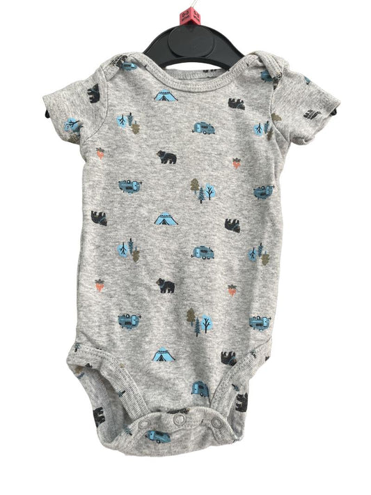 Preloved Carter's - Vest With Bears, Caravan, Tent, Tree Design (0-3m)