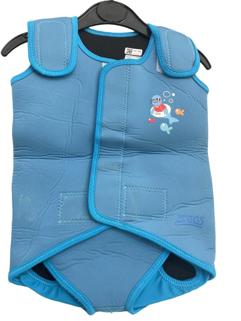 Preloved Zoggs - Blue Neoprene Wetsuit Infant Bodysuit (6-12m)
