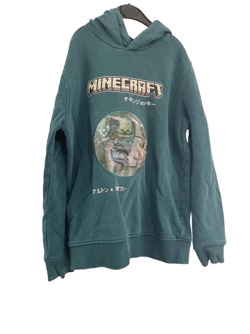 Preloved Marks & Spencer - Green Minecraft Jumper/Hoodie. (11-12y)