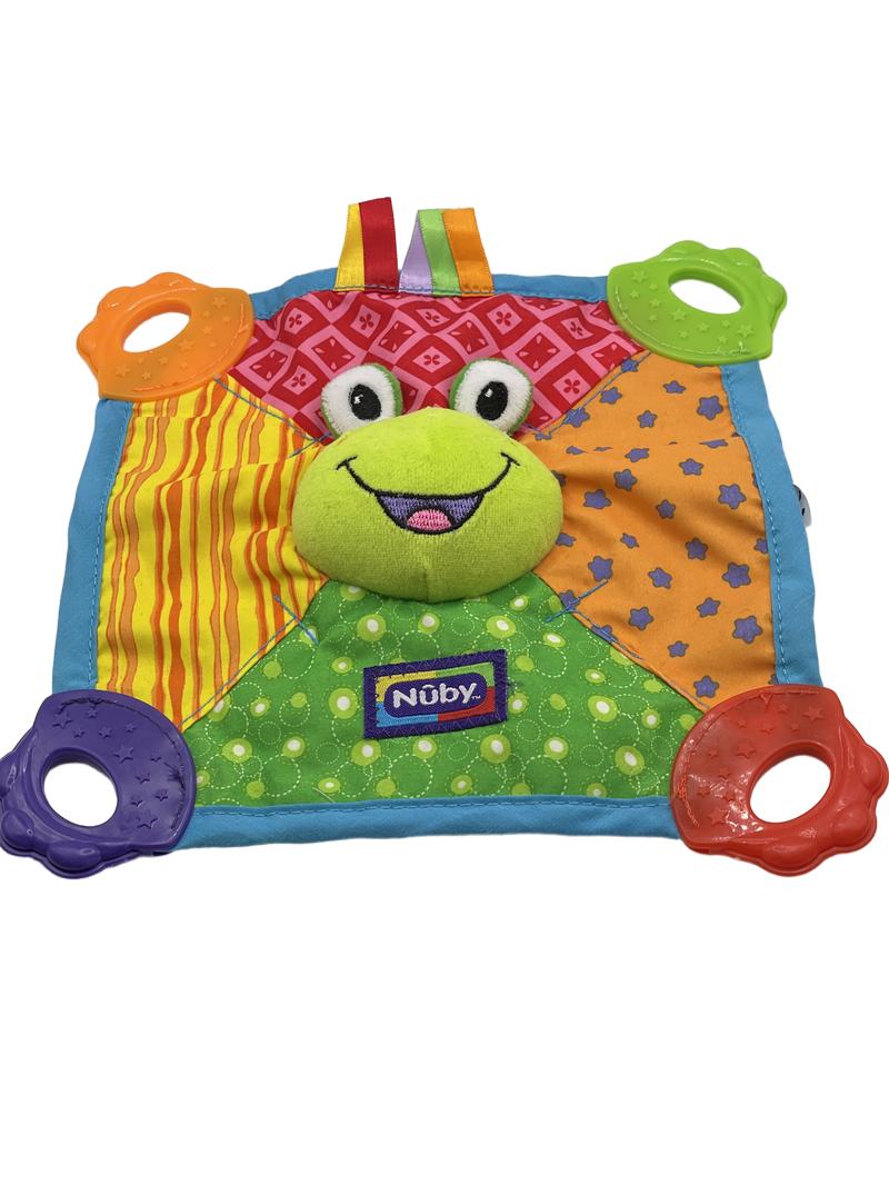 Preloved Multicolour Frog Teether Crinkle - Nuby - Toys