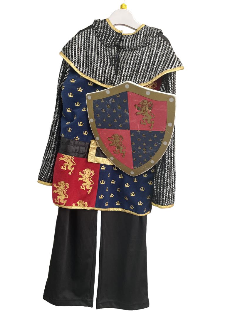 Preloved Tu - Knights Costume With Shield, Top And Trousers (7-8y)