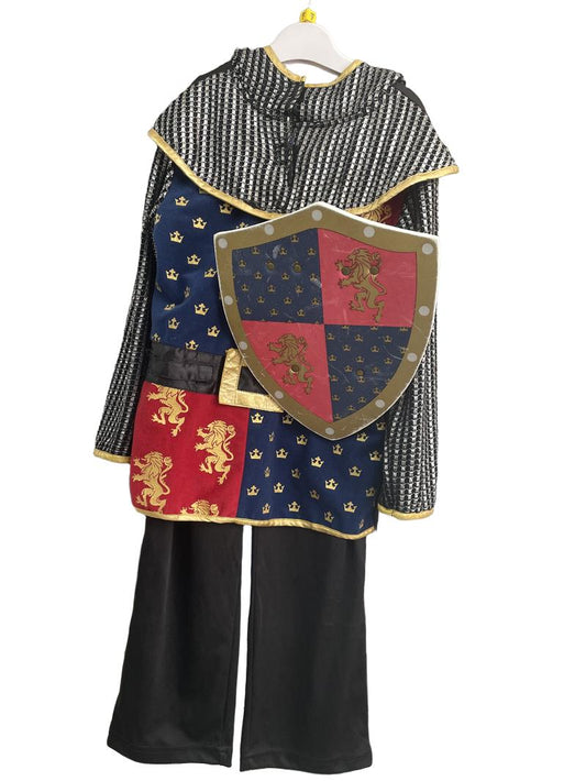 Preloved Tu - Knights Costume With Shield, Top And Trousers (7-8y)