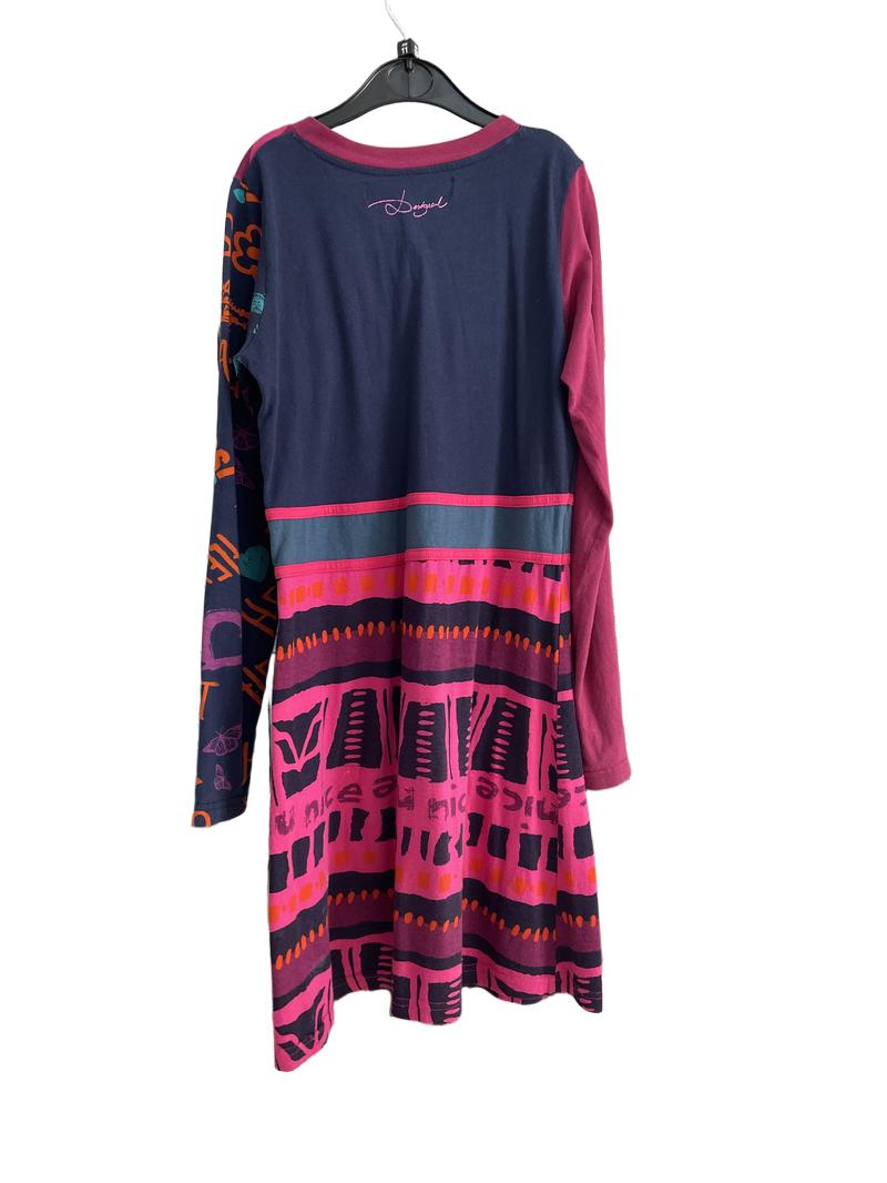 Preloved Desigual - Multicolour Long Sleeve Dress (11-12y)