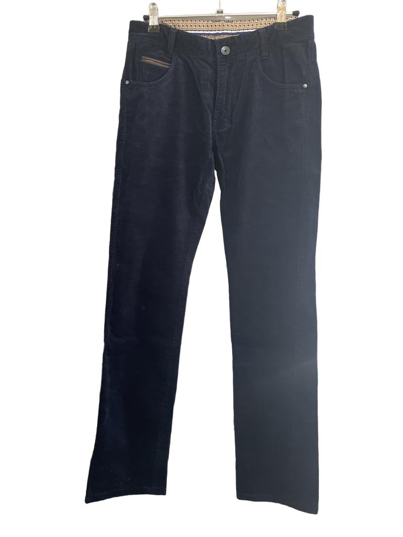 Preloved Hugo Boss - Dark Blue Corduroy Trousers. Slim Fit (13-14y)