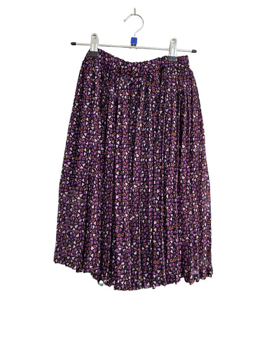Preloved Next - Purple Black Orange Triangle Skirt (6-7y)
