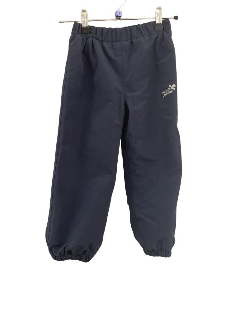 Preloved Muddy Puddles - Navy Waterproof Trousers. (3-4y)