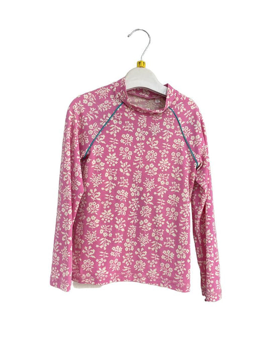 Preloved Boden - Pink Floral Long-sleeved Two Piece Swim Suit (7-8y)