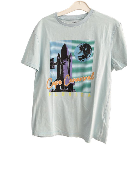 Preloved Marks & Spencer - Blue Cape Canaveral T Shirt (13-14y)