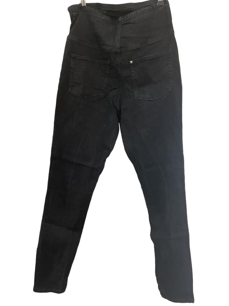 Preloved Unknown Brand - Black Super Skinny Jeans Over Bump Band. (Large)