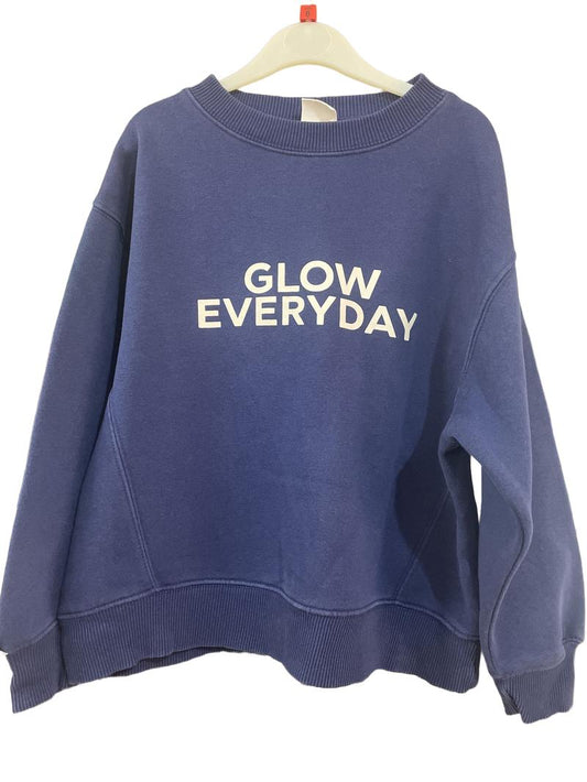 Preloved Zara - Blue "Glow Every Day" Sweatshirt (8-9y)