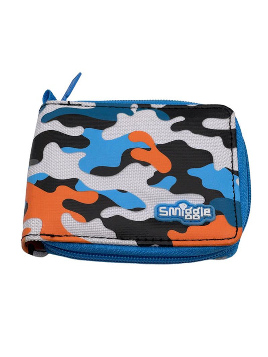 Preloved Smiggle - Orange Blue Black White Camo Wallet - Accessories