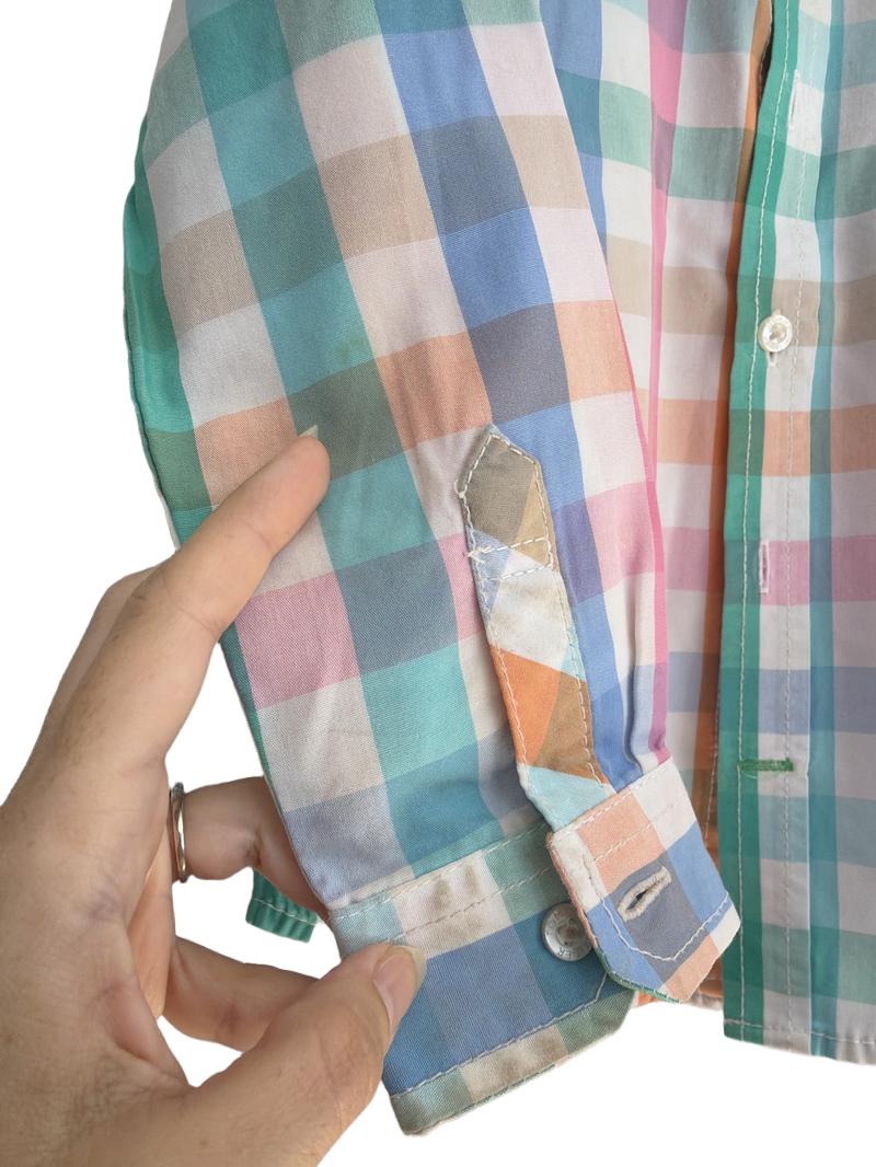 Preloved Tommy Hilfiger - Pastel Check Long-sleeved Collared Shirt (3-4y)