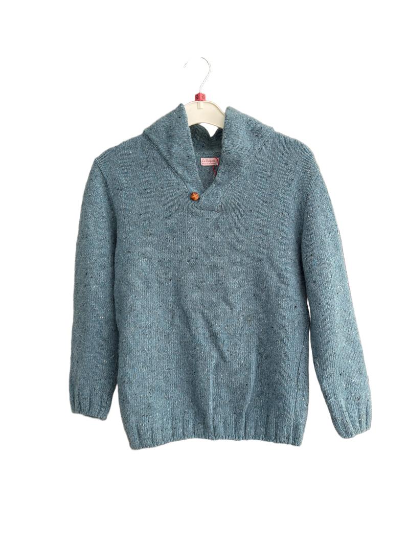Preloved La Coqueta - Blue Fleck 80% Wool Jumper (10-11y)