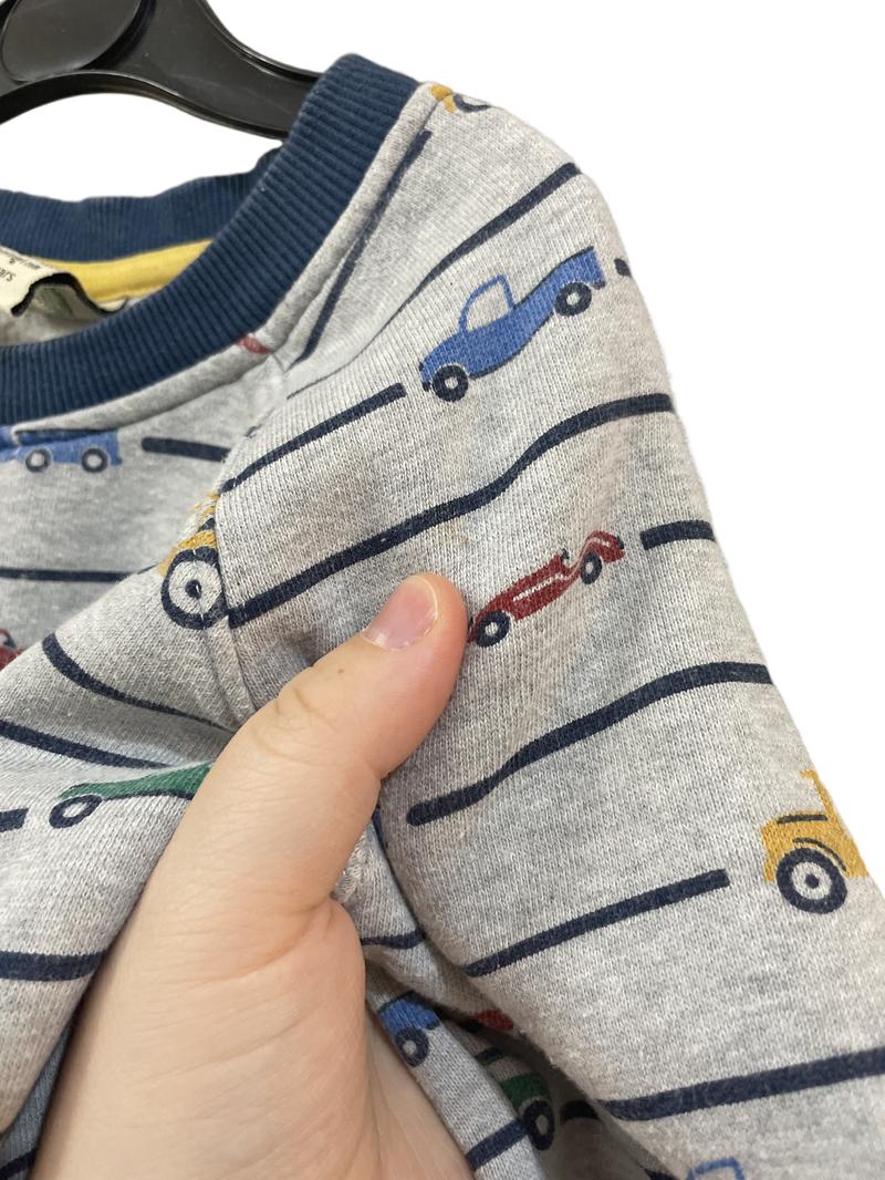 Preloved Frugi - Stripe Car Jumper Grey. (5-6y)