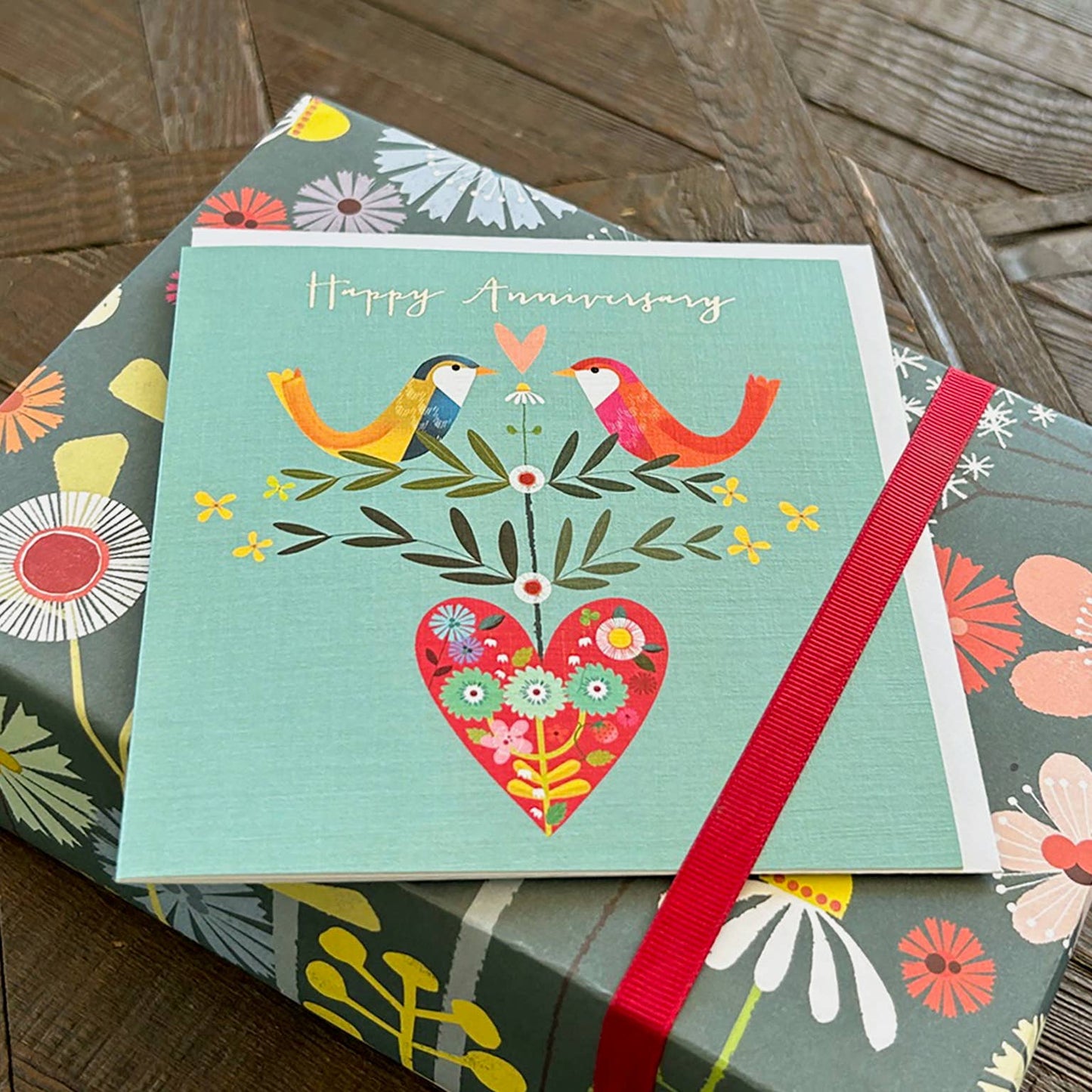 FK02 Silver Foiled Anniversary Card
