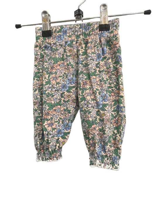 Preloved Lilly + Sid - Pink Floral Trousers (3-6m)