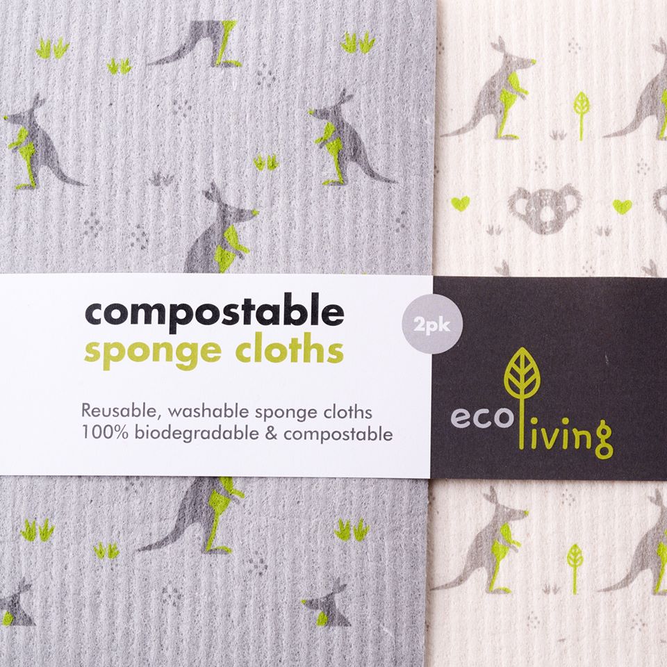 ecoLiving Compostable Sponge Cleaning Cloths
