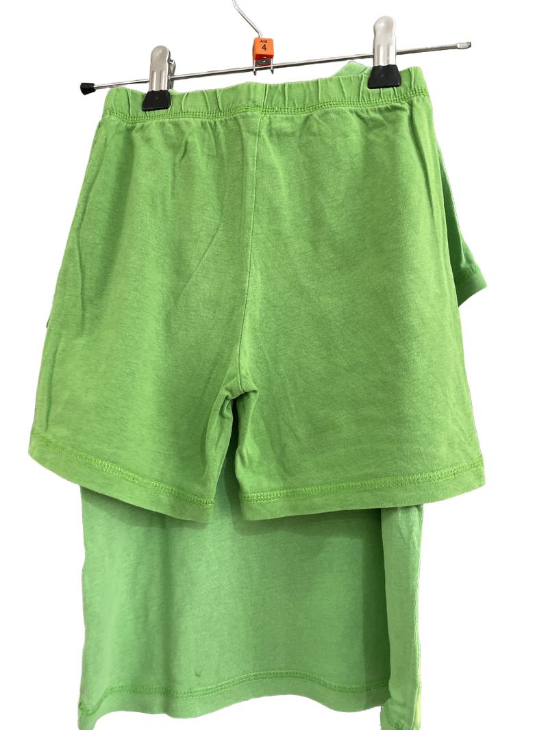 Preloved George - Green Character Short-sleeved Pyjamas (4-5y)