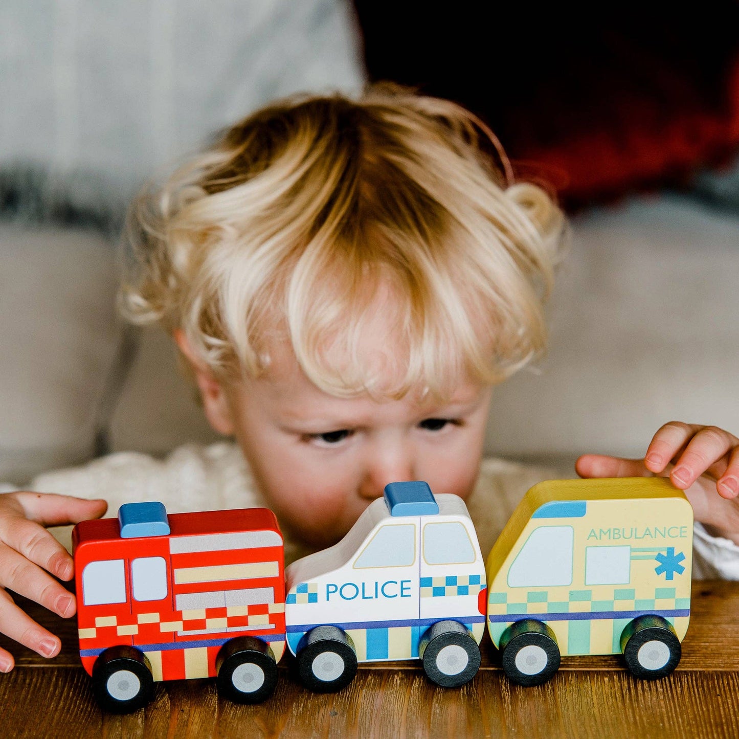 Ambulance Wooden First Push Toy