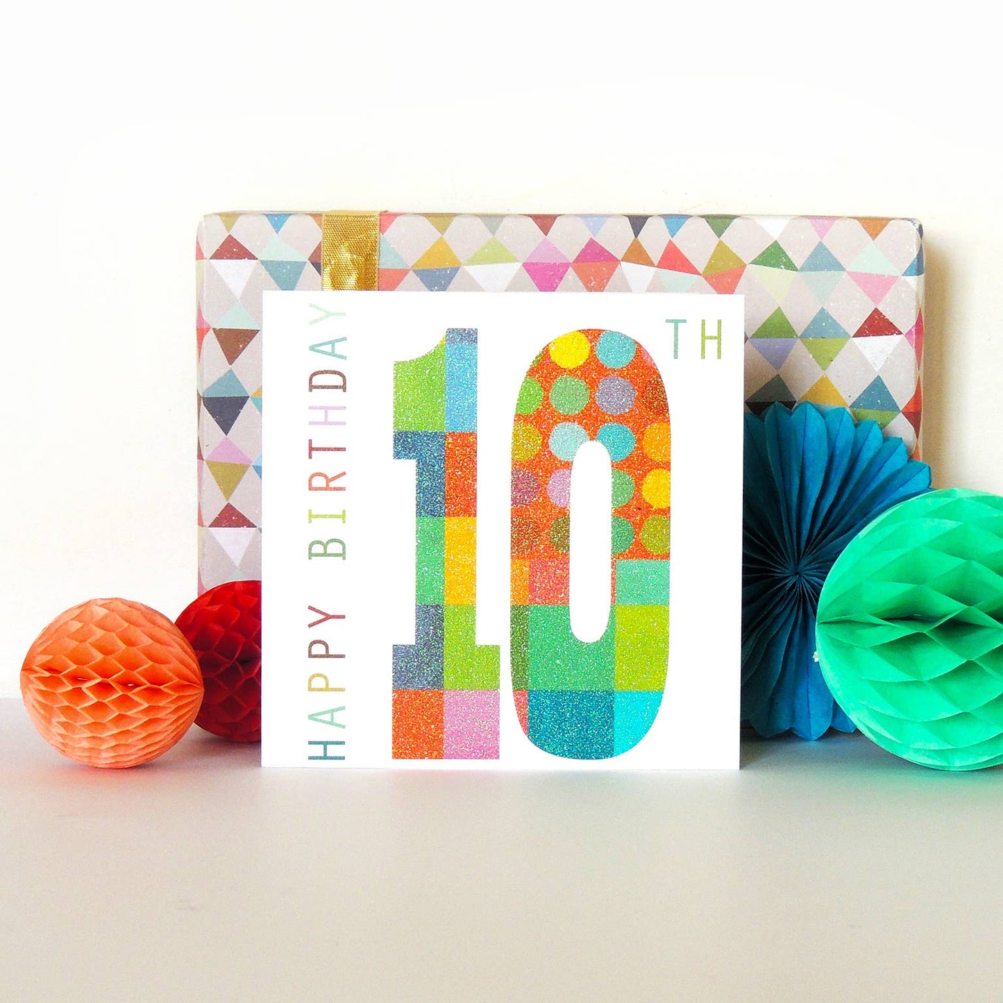 NO10 Sparkly 10th Birthday Card
