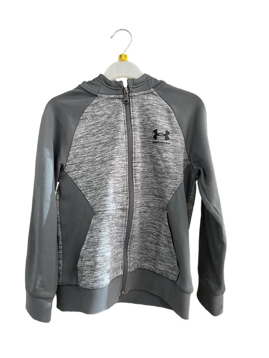 Preloved Under Armour - Gray Zip Athletic Hoodie (7-8y)