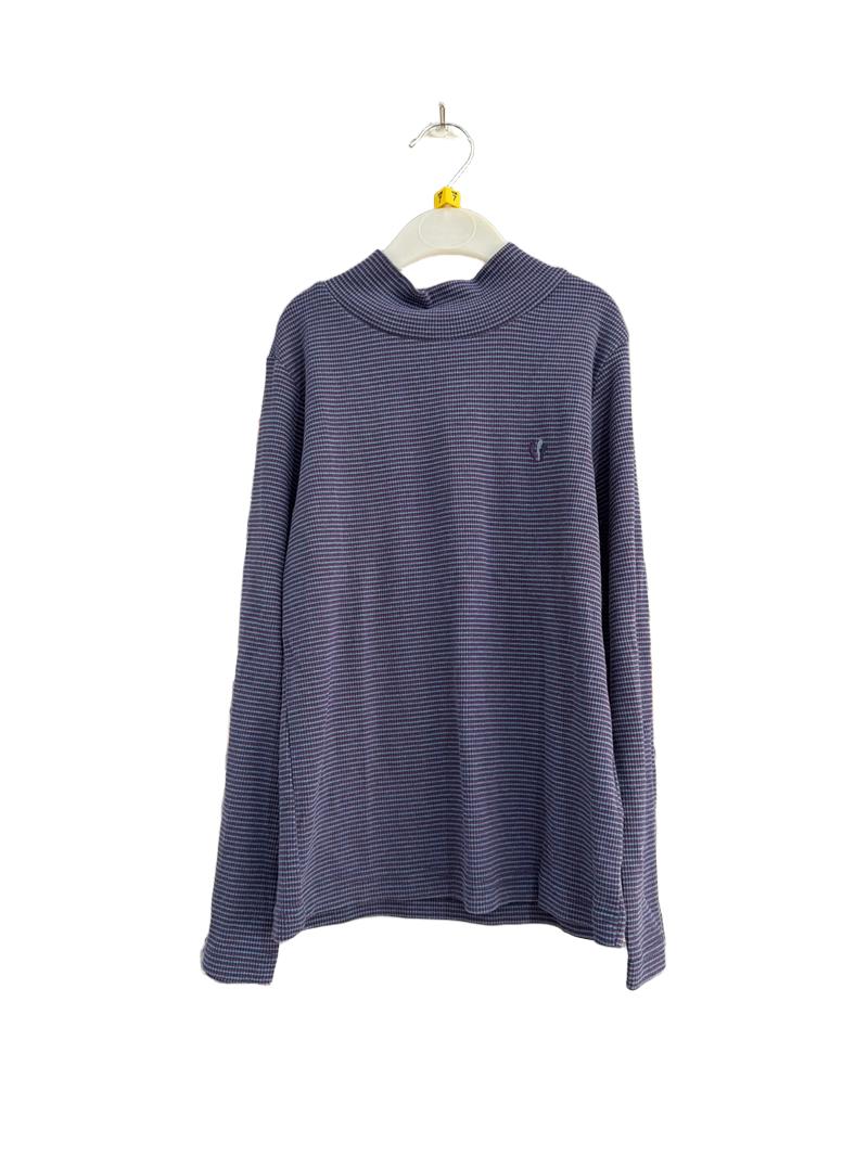 Preloved Fatface - Purple And Blue Striped Long Sleeved Turtleneck  (7-8y)