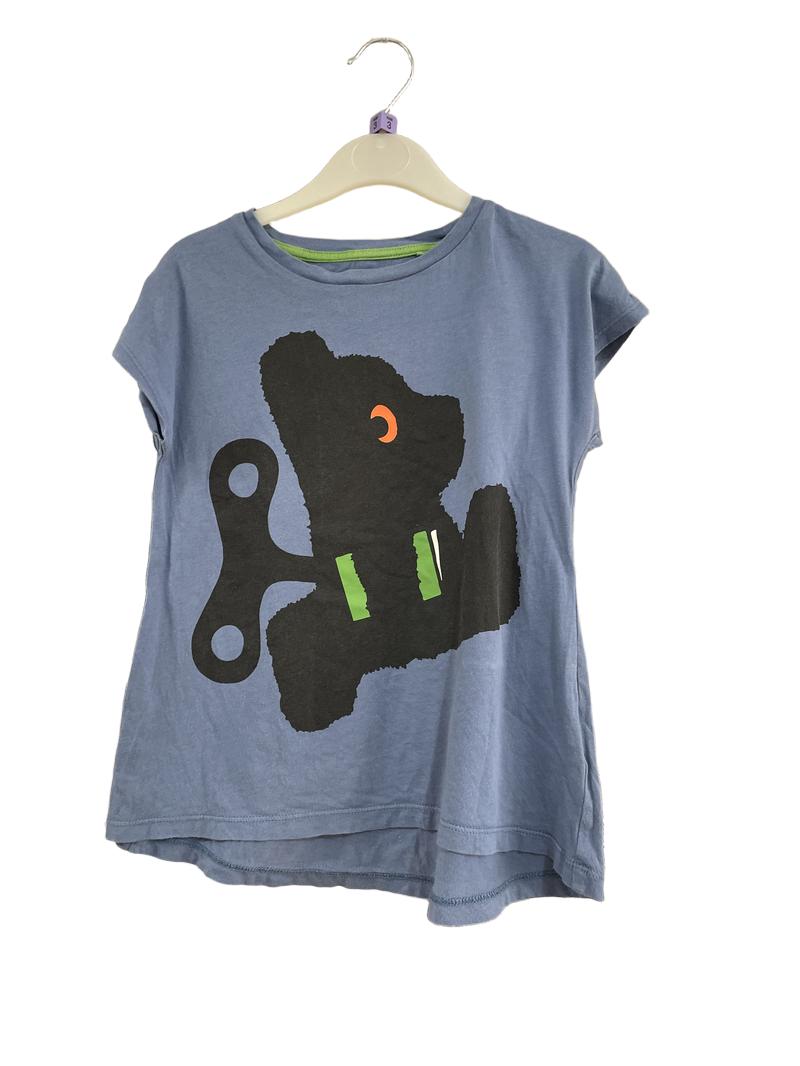 Preloved Uniqlo - Blue Wind Up Bear T Shirt (3-4y)